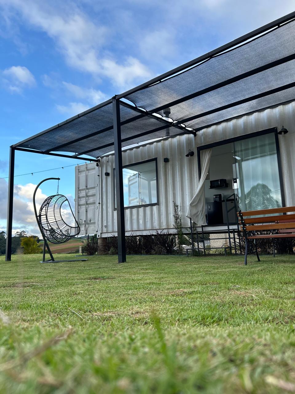 Varanda externa para relaxar